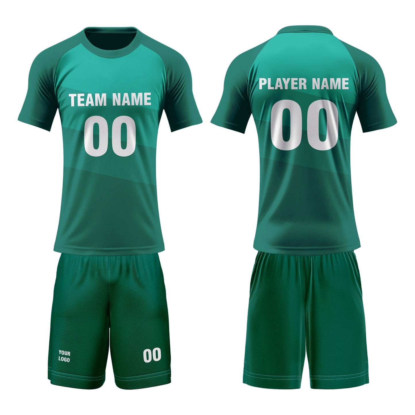 Custom Volleyball Uniform - Raglan Design - Personalized Kit
