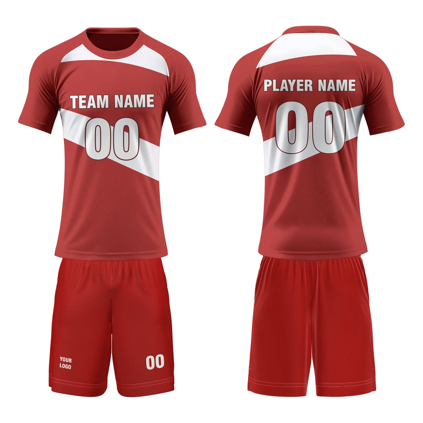 Custom Volleyball Uniform - White Panel Design - Personalized Kit