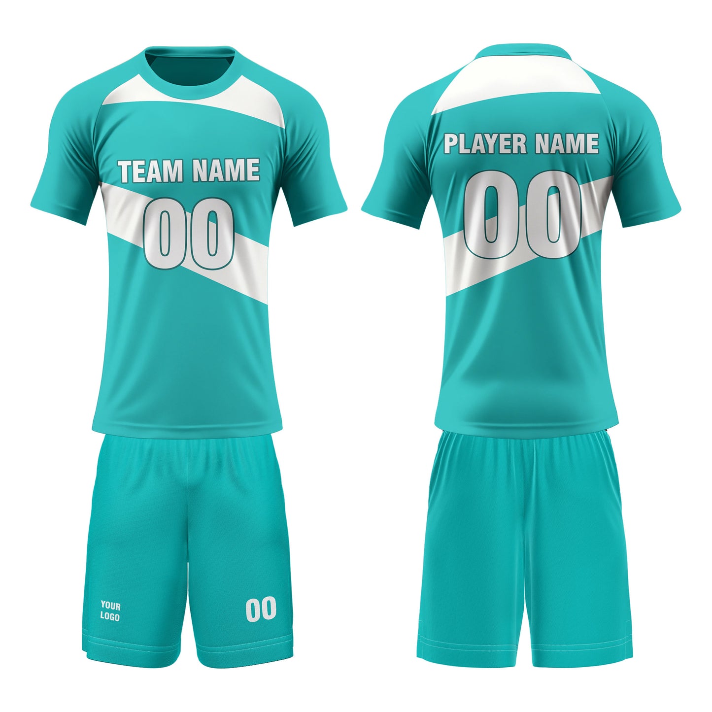 Custom Volleyball Uniform - White Panel Design - Personalized Kit
