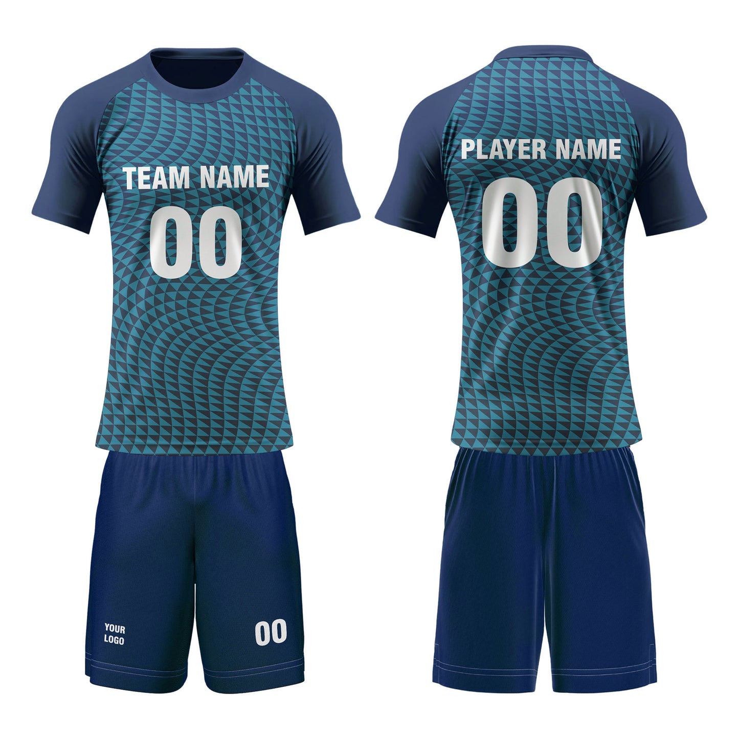 Custom Volleyball Uniform - Abstract Geometric - Personalized Team Kit