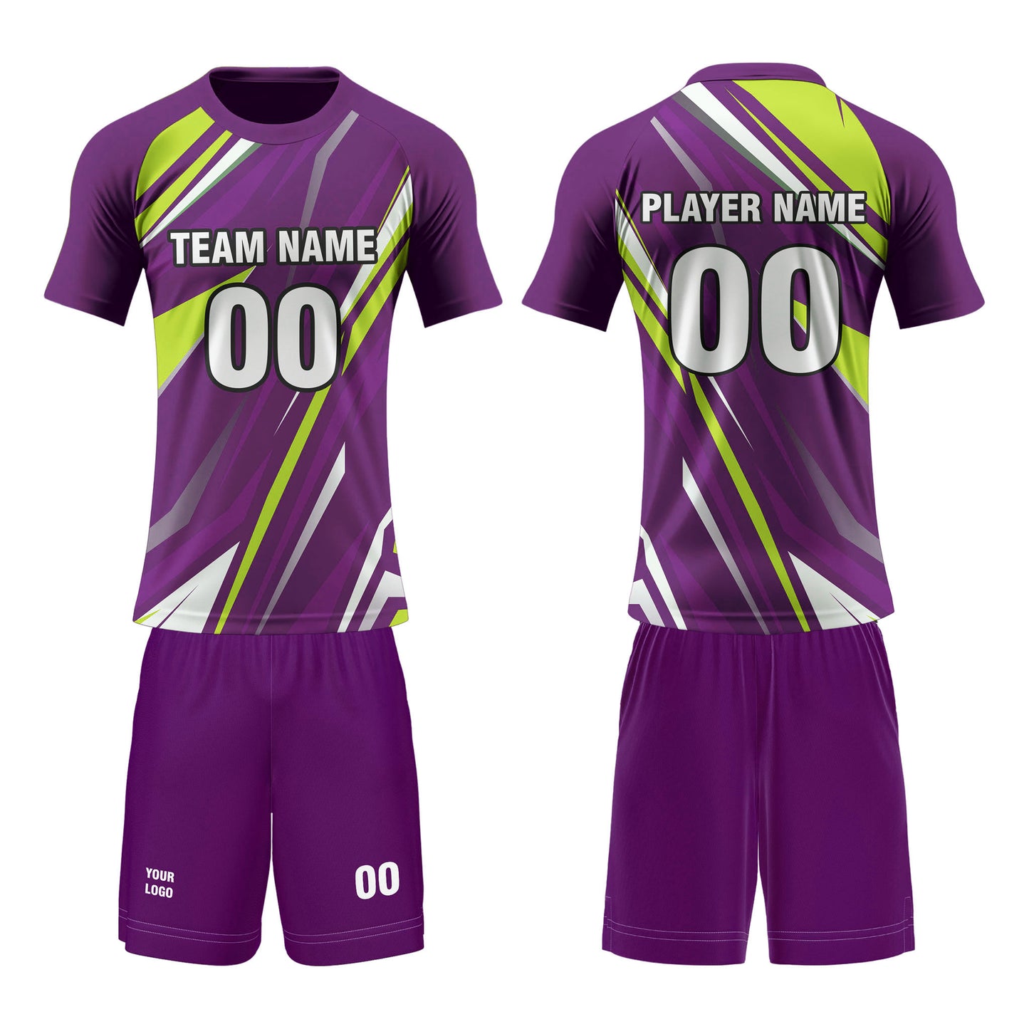 Custom Volleyball Uniform – Abstract Accent Design – Personalized Kit