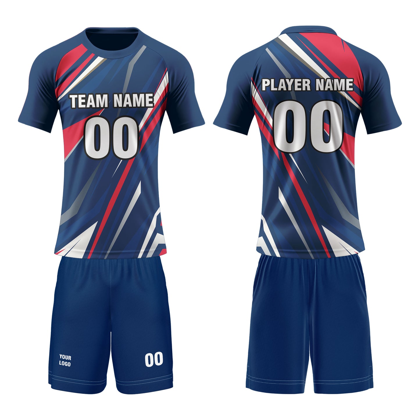 Custom Volleyball Uniform – Abstract Accent Design – Personalized Kit