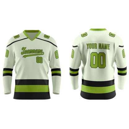 Custom Ice Hockey Jersey - Black Trim Design Personalized