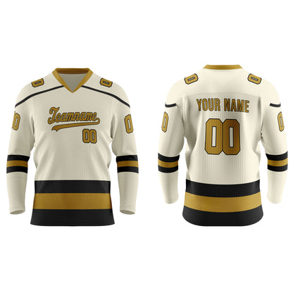 Custom Ice Hockey Jersey - Black Trim Design Personalized