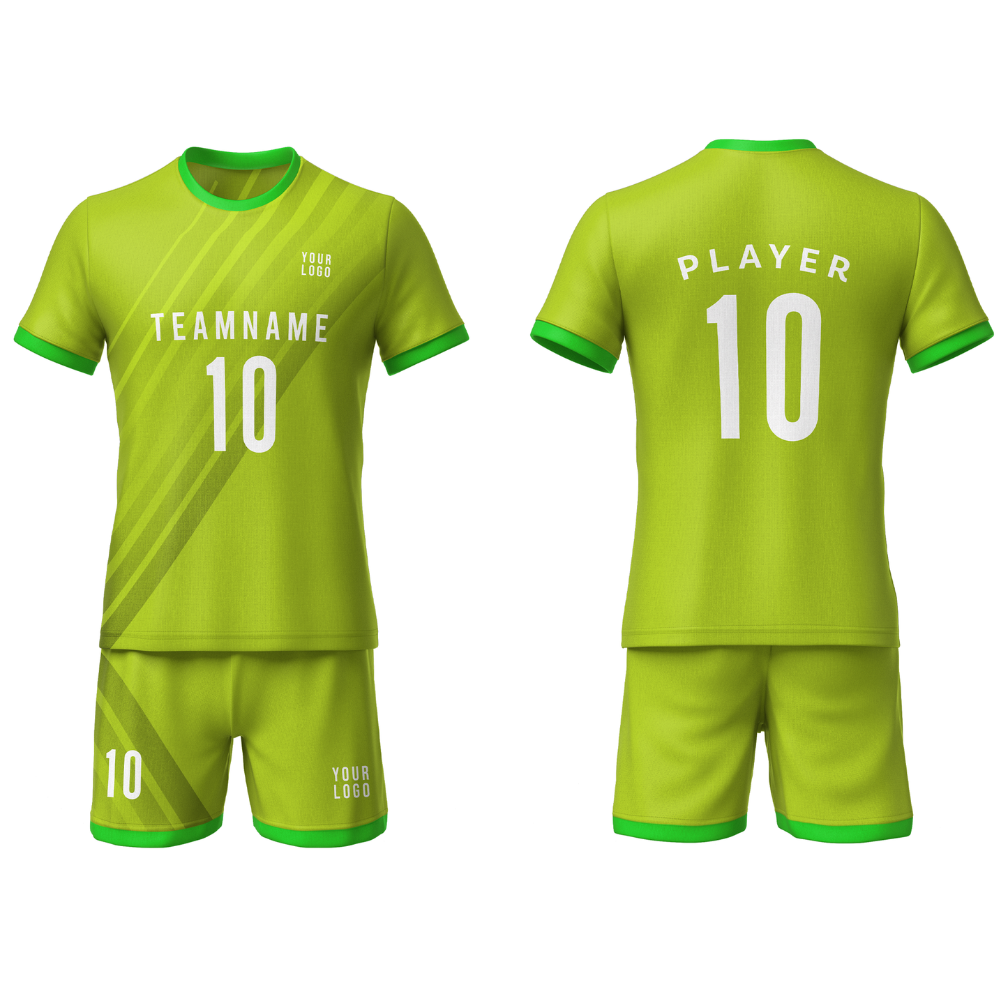 Custom Soccer Uniform – Stripe Design Personalized Team Kit