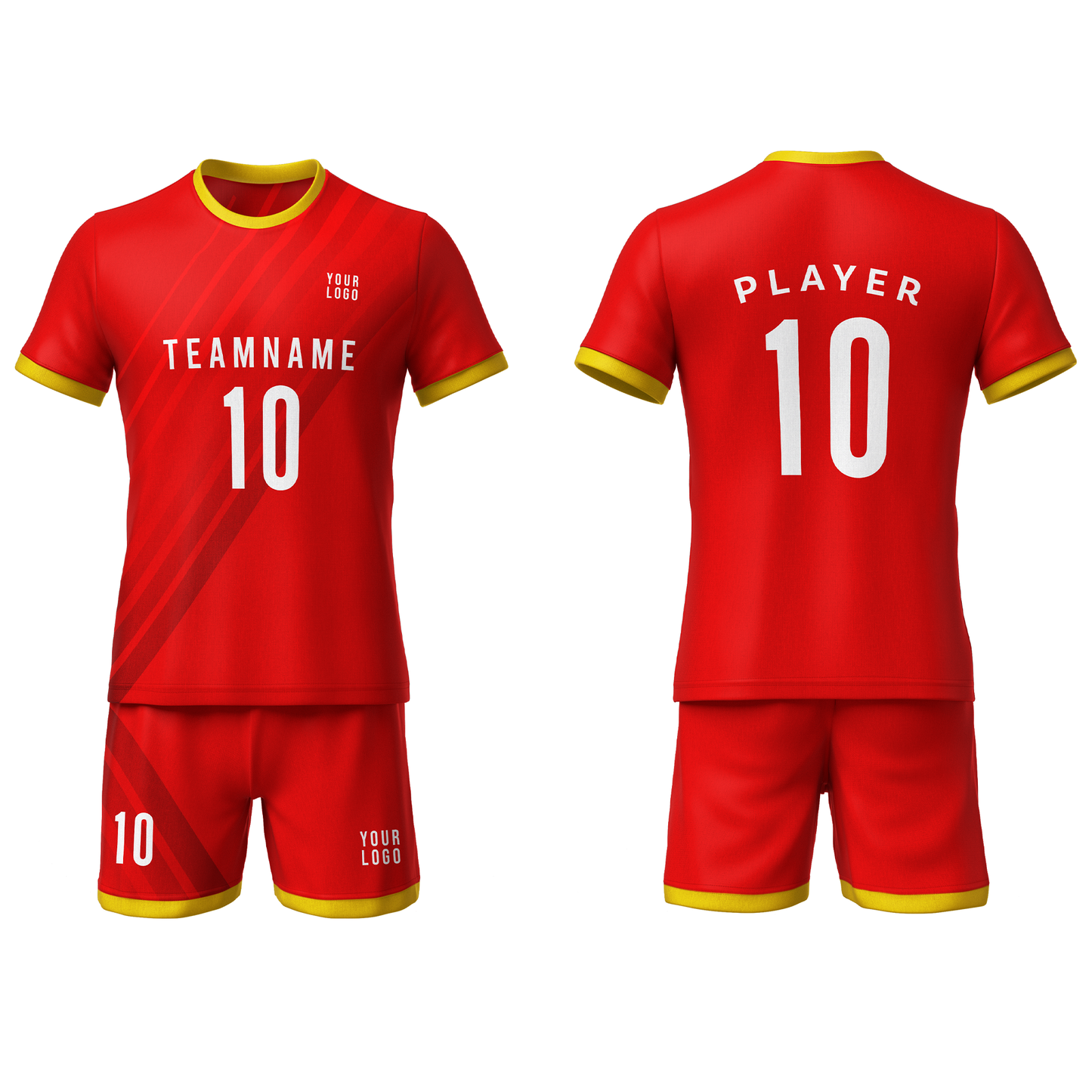 Custom Soccer Uniform – Stripe Design Personalized Team Kit
