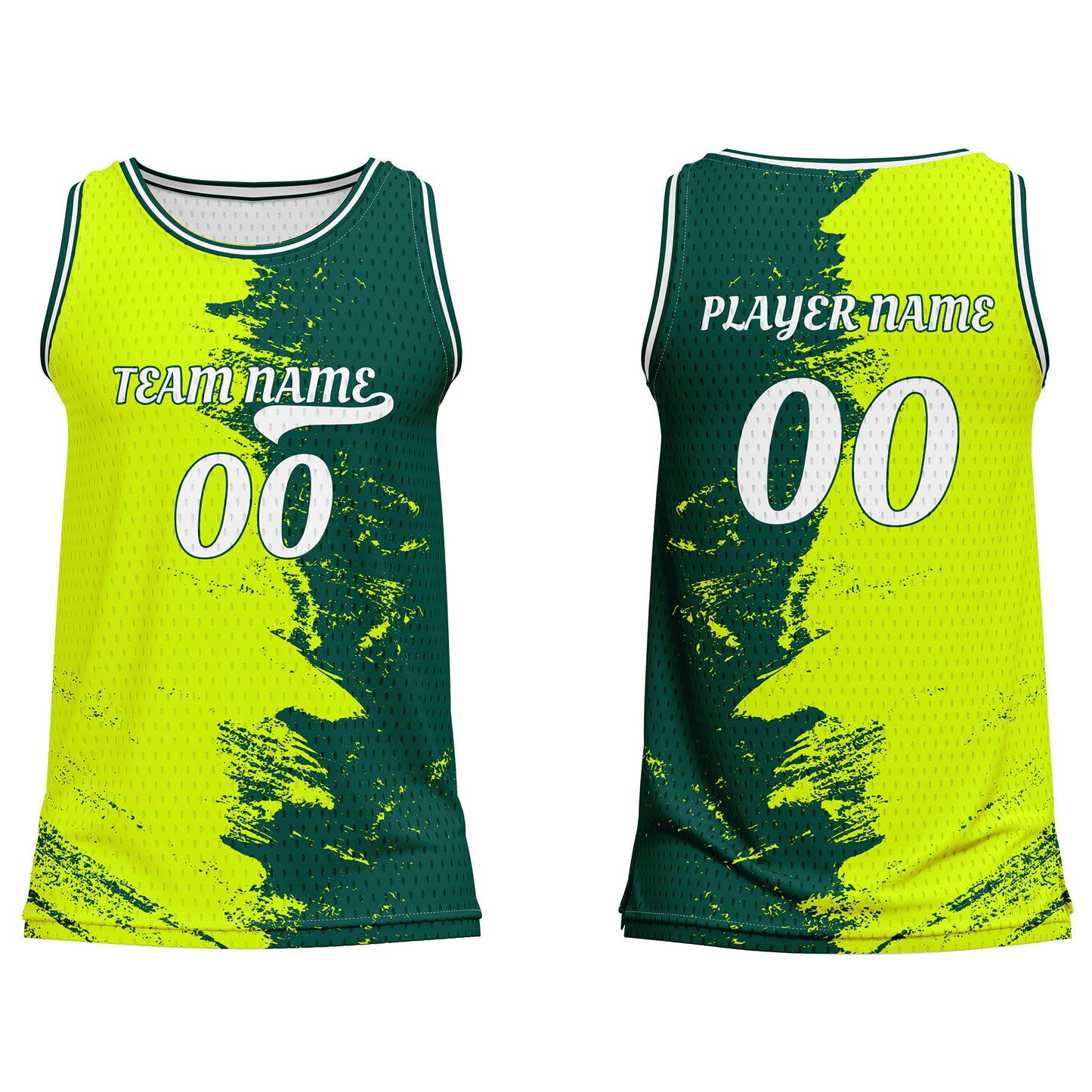 Custom Basketball Tank Top - Split Gradient Personalized Top