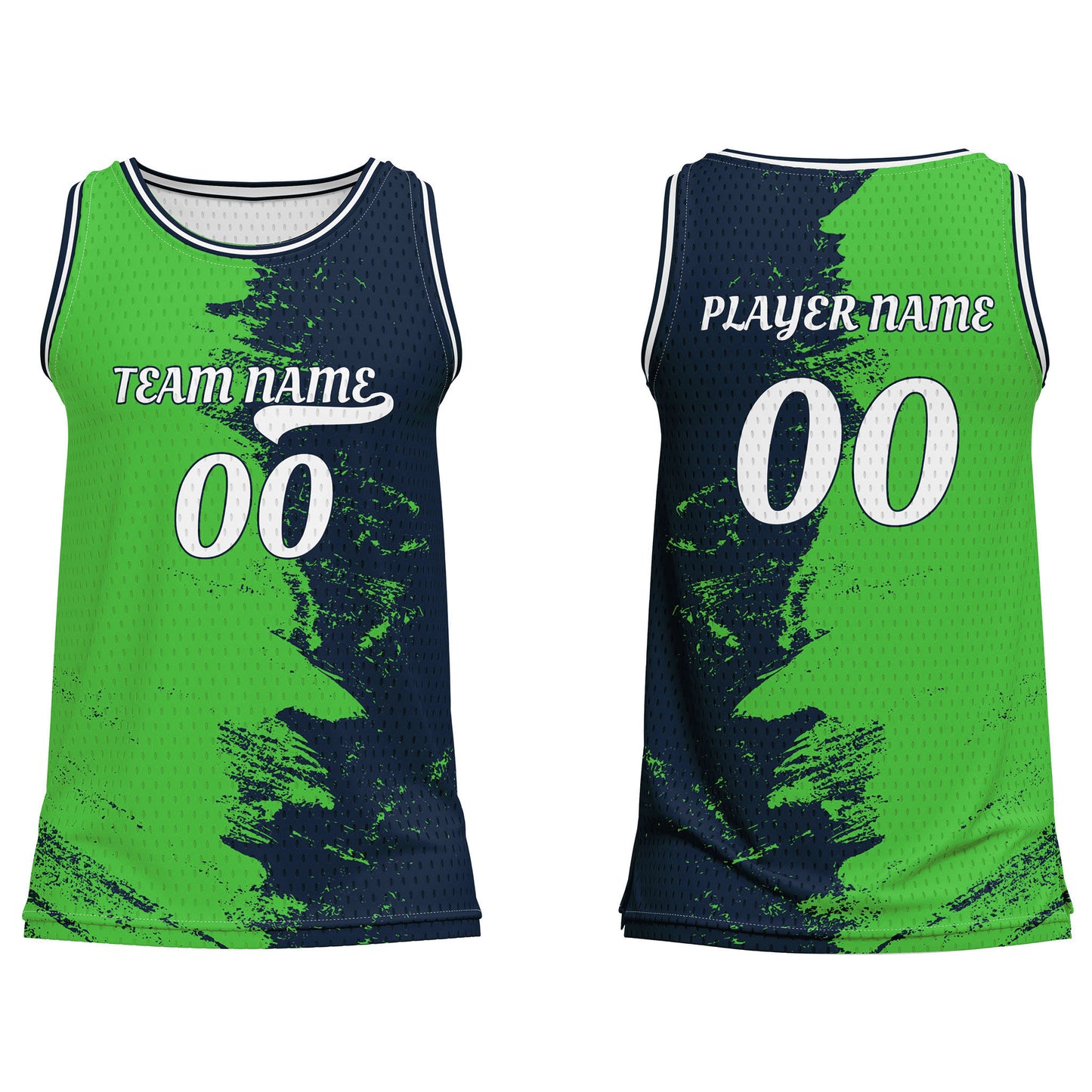 Custom Basketball Tank Top - Split Gradient Personalized Top