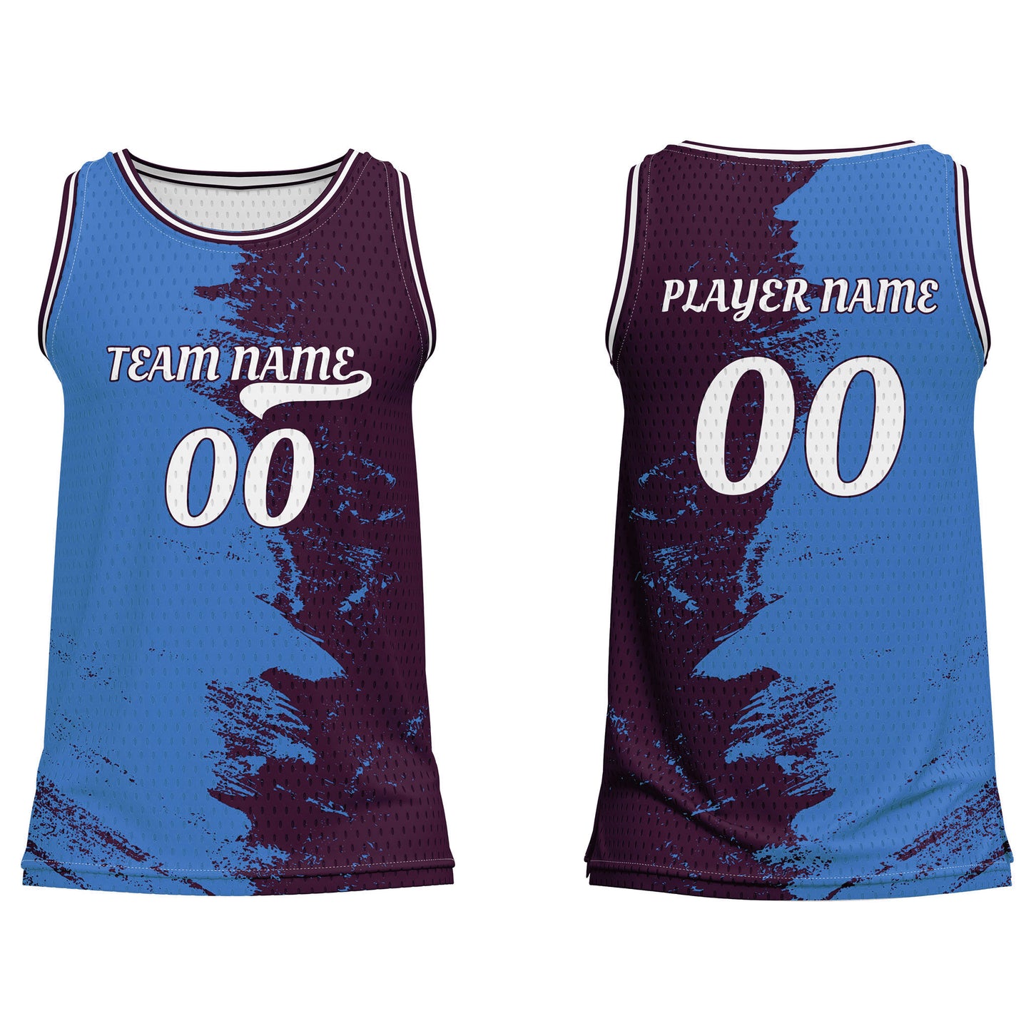 Custom Basketball Tank Top - Split Gradient Personalized Top