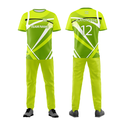 Custom Cricket Uniform - Abstract Geometric Pattern - Personalized Kit