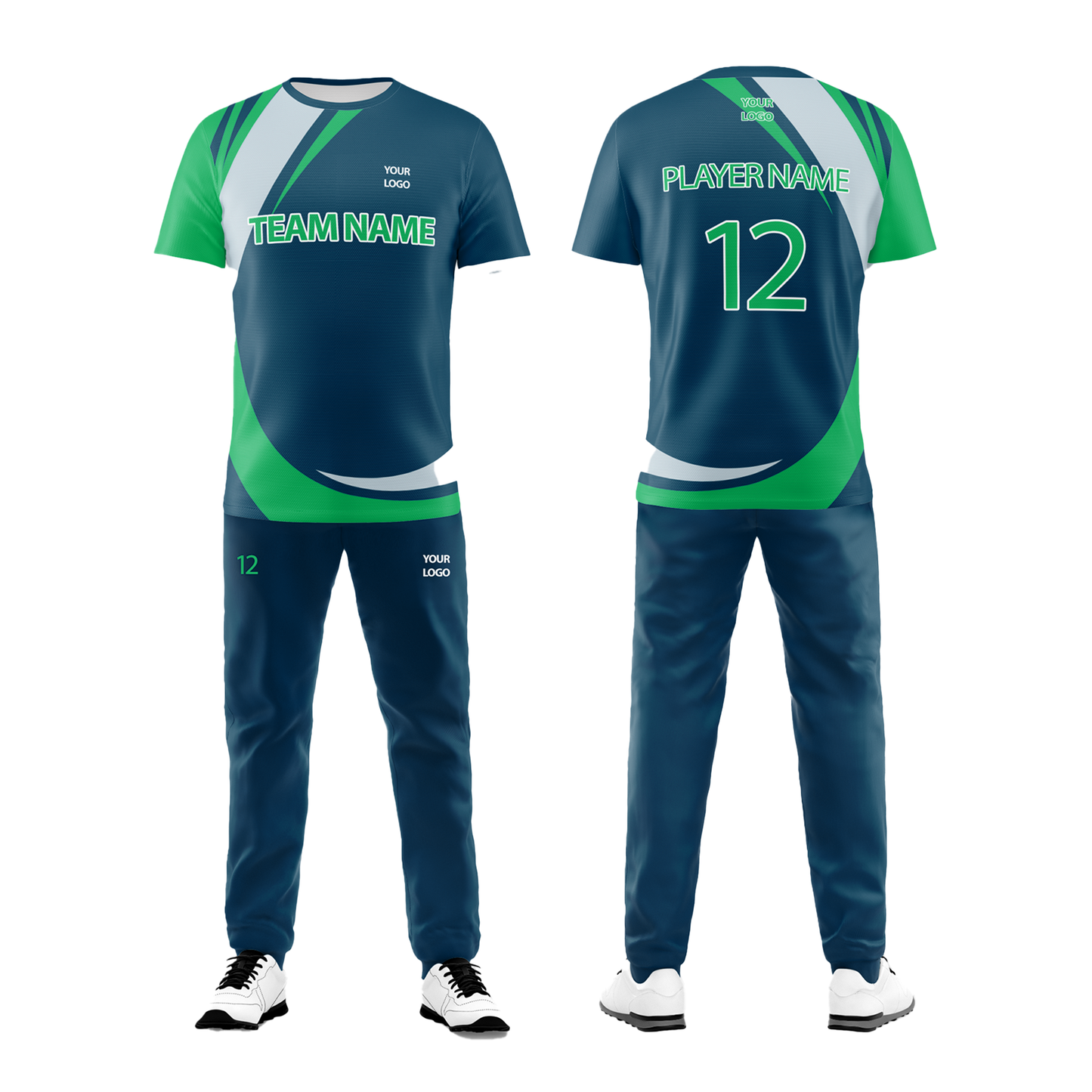 Custom Cricket Uniform - Three-Color Panel - Personalized Kit