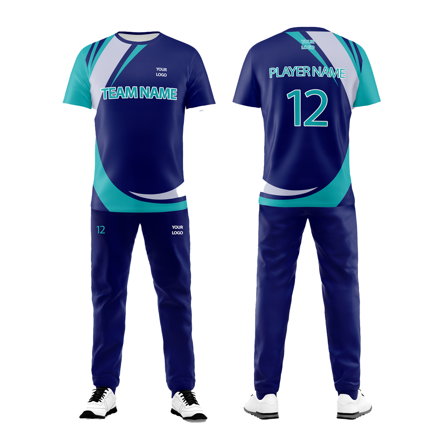 Custom Cricket Uniform - Three-Color Panel - Personalized Kit