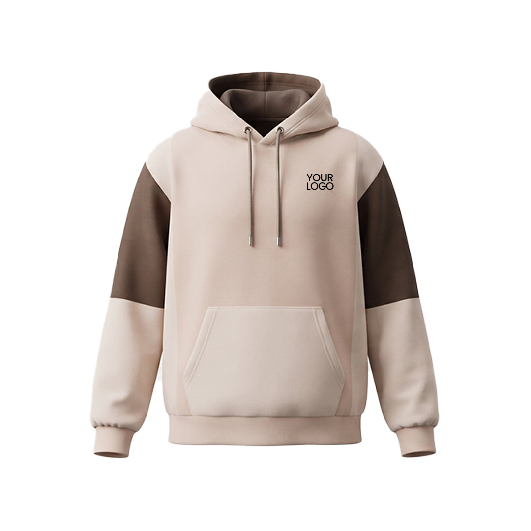Custom Premium Hoodie - Contrast Sleeve Yoke - Personalized
