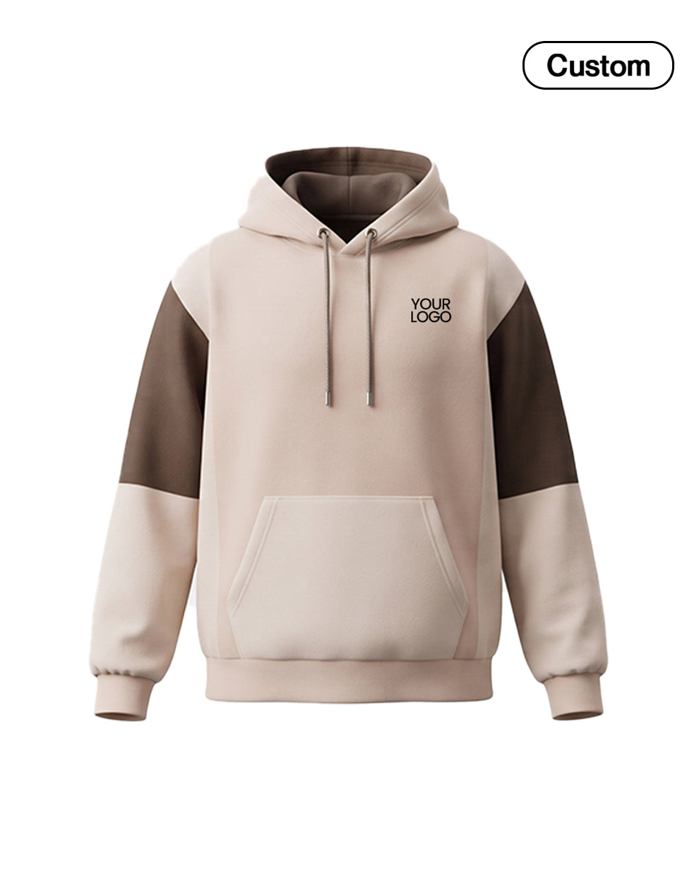 Custom Premium Hoodie - Contrast Sleeve Yoke - Personalized