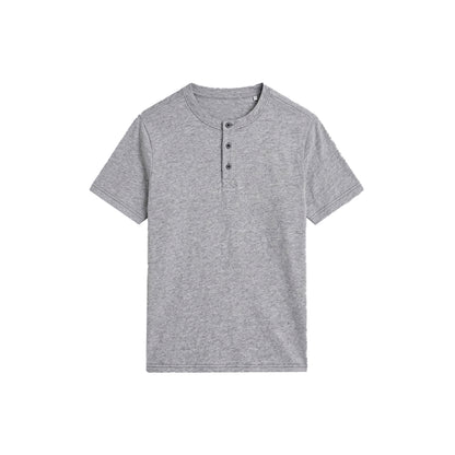 Custom Men Henley Half Sleeves - Solid Personalized Top
