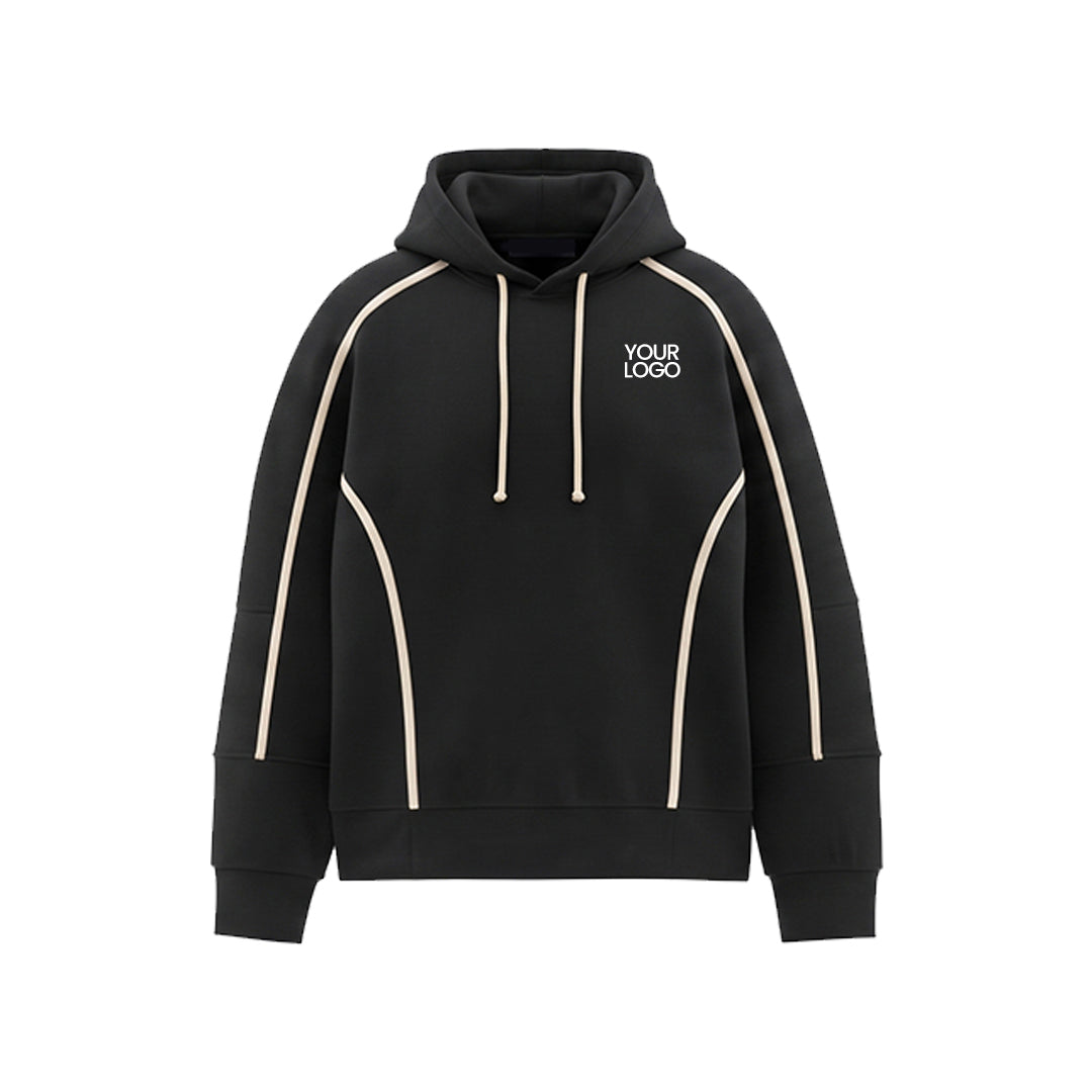 Custom Premium Hoodie - Black Accent Design - Personalized Pullover