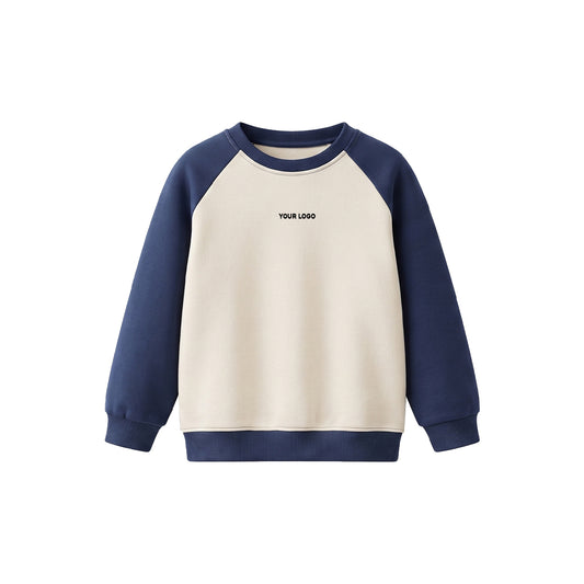 Custom Boys Sweatshirt - Colorblock Raglan Crewneck - Personalized