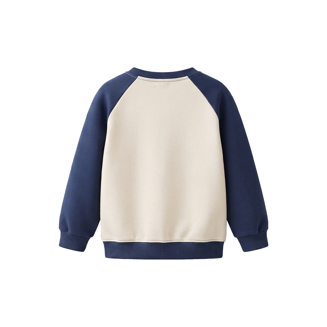 Custom Boys Sweatshirt - Colorblock Raglan Crewneck - Personalized