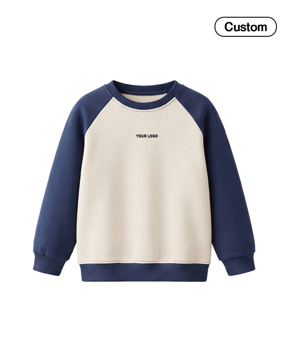 Custom Boys Sweatshirt - Colorblock Raglan Crewneck - Personalized