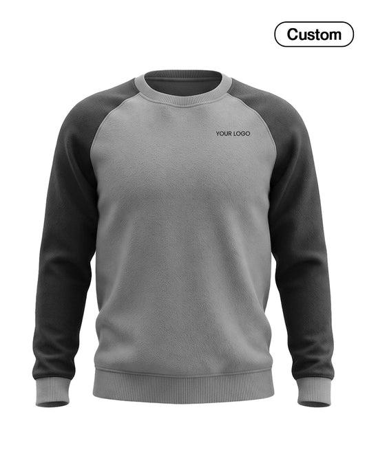 Custom Men Sweatshirt - Raglan Color Block - Personalized Pullover