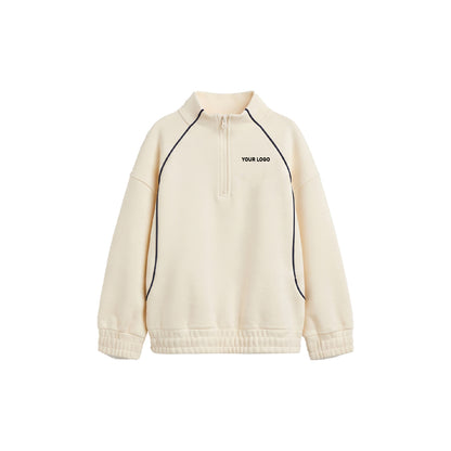 Custom Boys Sweatshirt - Quarter-Zip Cowl Neck - Personalized