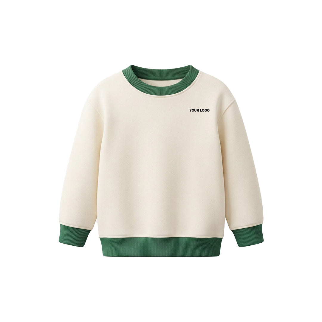 Custom Boys Sweatshirt - Contrast Rib Crewneck - Personalized Top