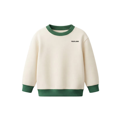 Custom Boys Sweatshirt - Contrast Rib Crewneck - Personalized Top