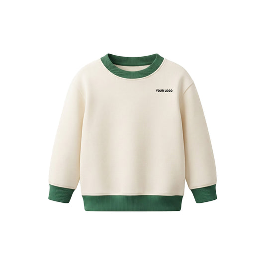 Custom Boys Sweatshirt - Contrast Rib Crewneck - Personalized Top