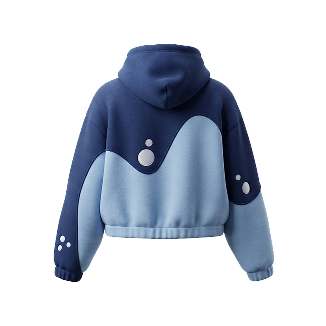 Custom Premium Hoodie - Fluid Wave Block Design - Personalized