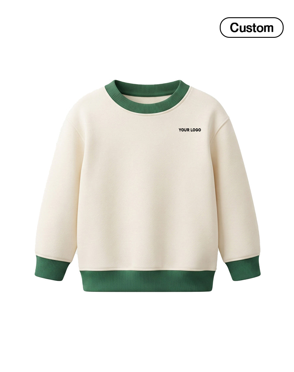 Custom Boys Sweatshirt - Contrast Rib Crewneck - Personalized Top