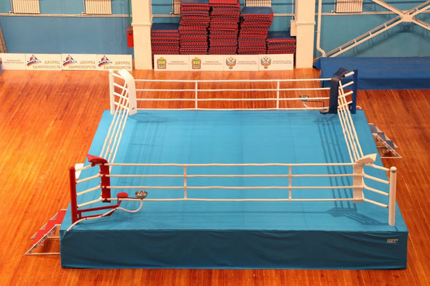 AIBA Approved Boxing Ring – RRP Model with High-Quality Steel Pipes and Wooden Platform