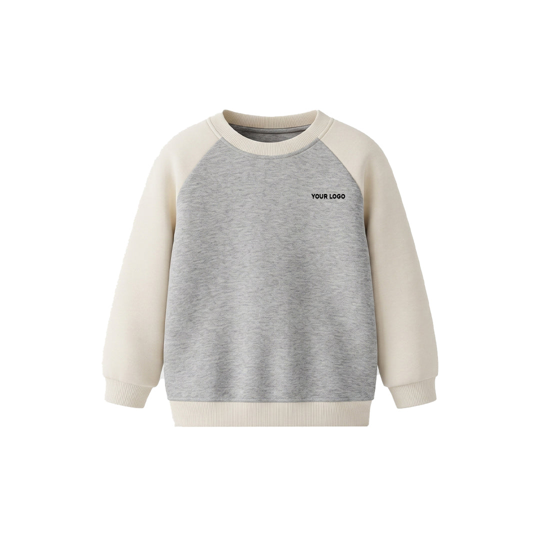 Custom Boys Sweatshirt - Two-Tone Raglan Crewneck - Personalized