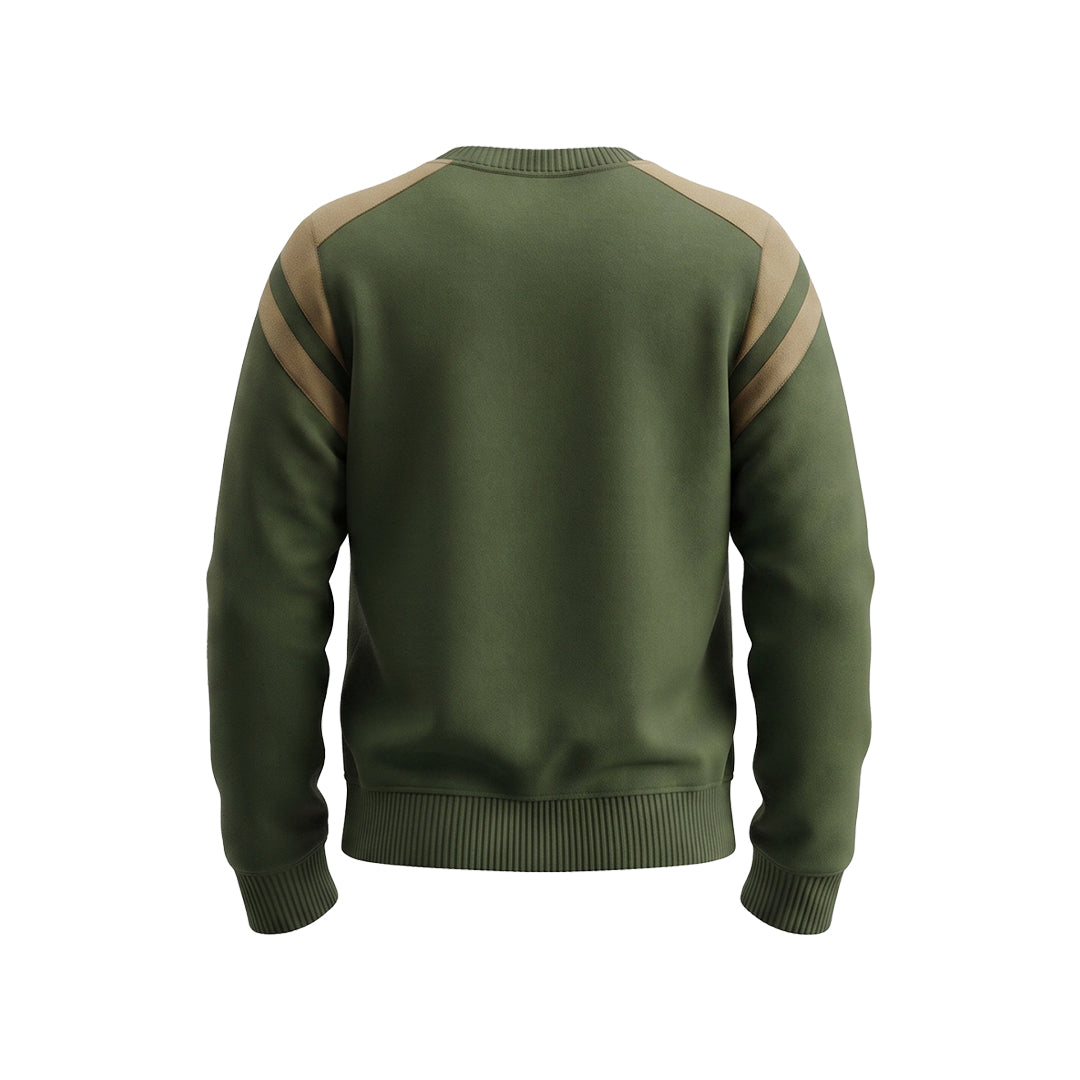 Custom Men Sweatshirt - Raglan Shoulder Stripe - Personalized Top