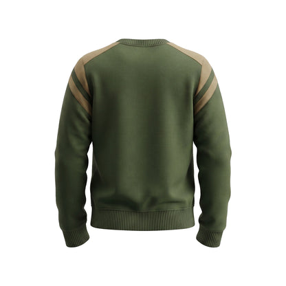 Custom Men Sweatshirt - Raglan Shoulder Stripe - Personalized Top
