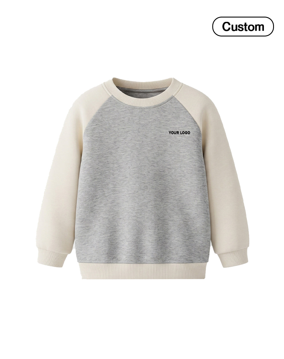 Custom Boys Sweatshirt - Two-Tone Raglan Crewneck - Personalized
