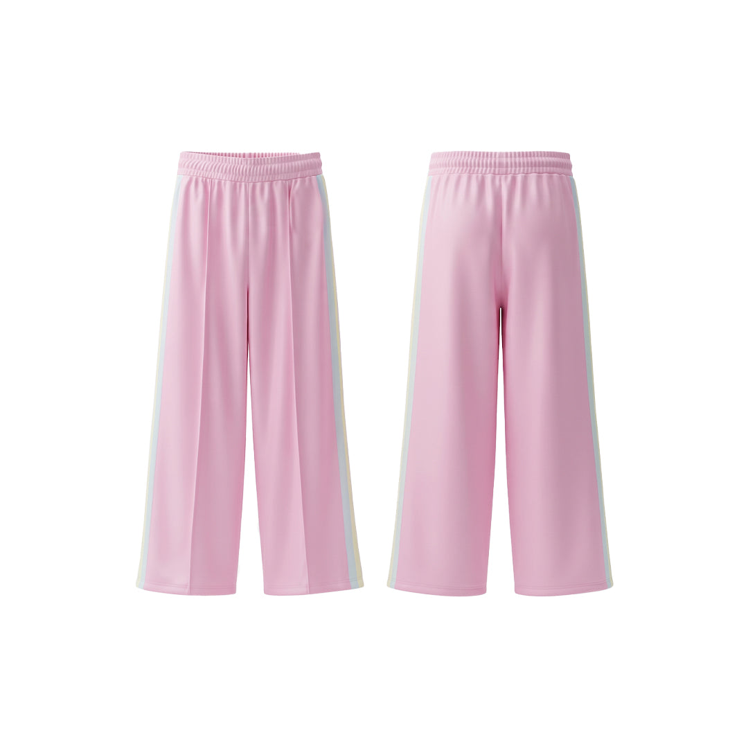 Custom Girls Wide Trouser - Pastel Side Stripes - Personalized
