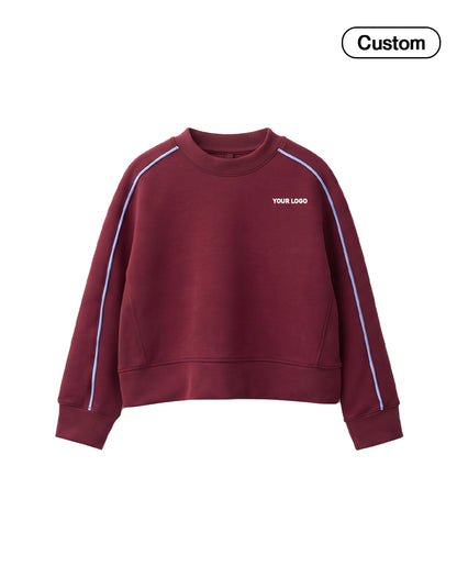 Custom Boys Sweatshirt - Raglan Side Stripe Detail- Personalized