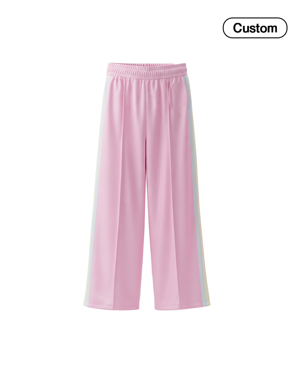 Custom Girls Wide Trouser - Pastel Side Stripes - Personalized