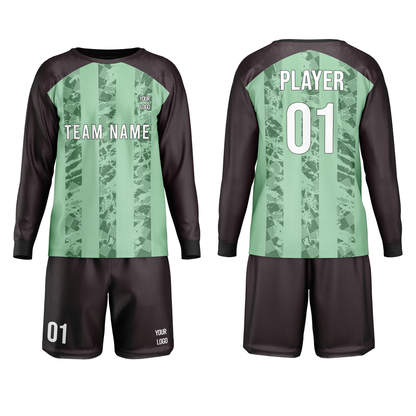 Custom Soccer Goalkeeper Uniform - Raglan Stripe Custom Kit