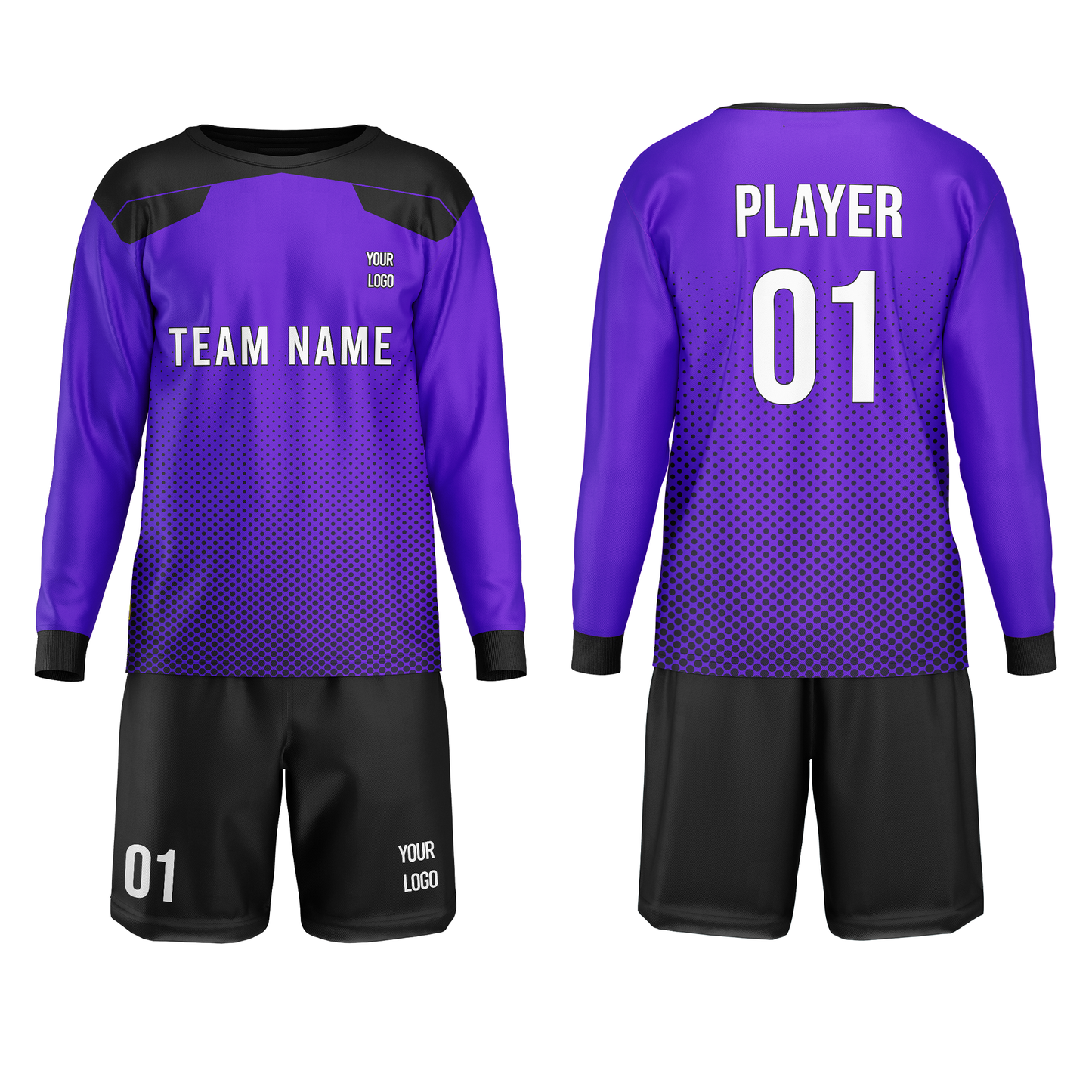 Custom Soccer Goalkeeper Uniform - Pattern Personalized Set