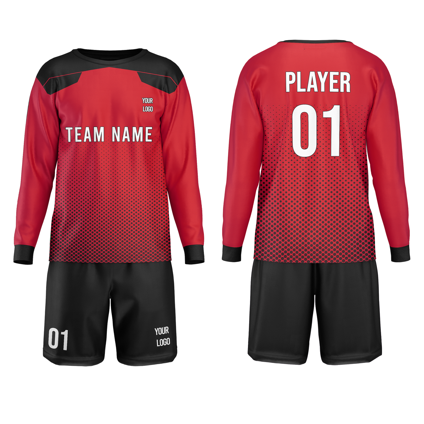 Custom Soccer Goalkeeper Uniform - Pattern Personalized Set