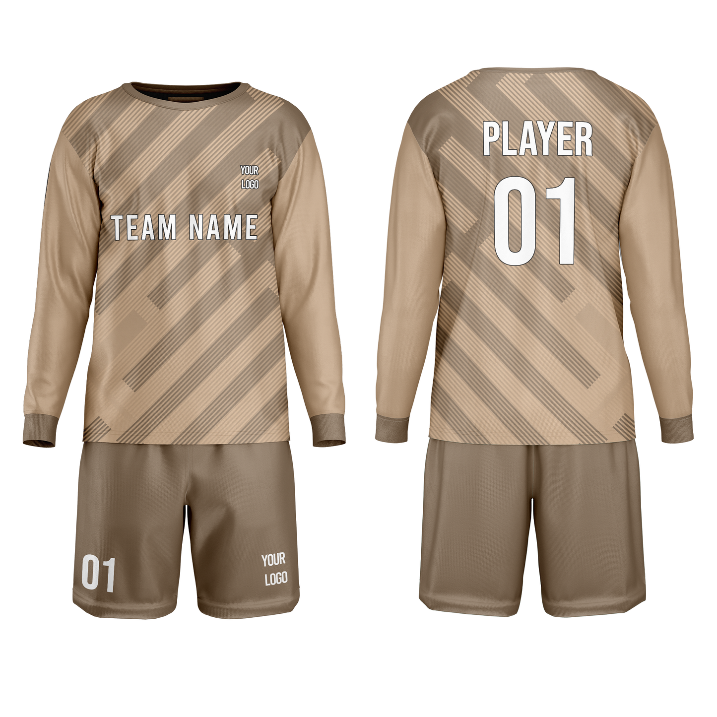 Custom Soccer Goalkeeper Uniform - Diagonal Stripe - Personalized