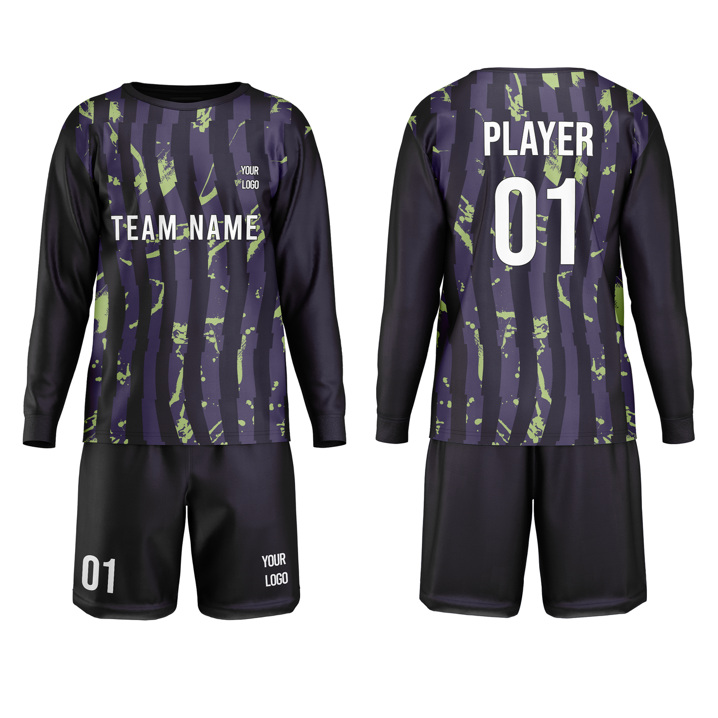 Custom Soccer Goalkeeper Uniform - Wave Stripe Custom Kit