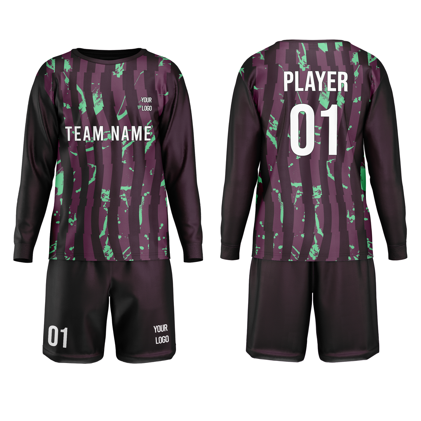 Custom Soccer Goalkeeper Uniform - Wave Stripe Custom Kit