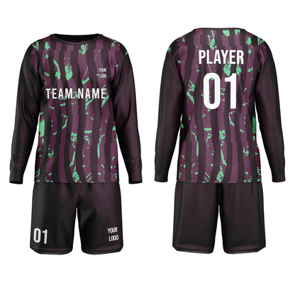 Custom Soccer Goalkeeper Uniform - Wave Stripe Custom Kit