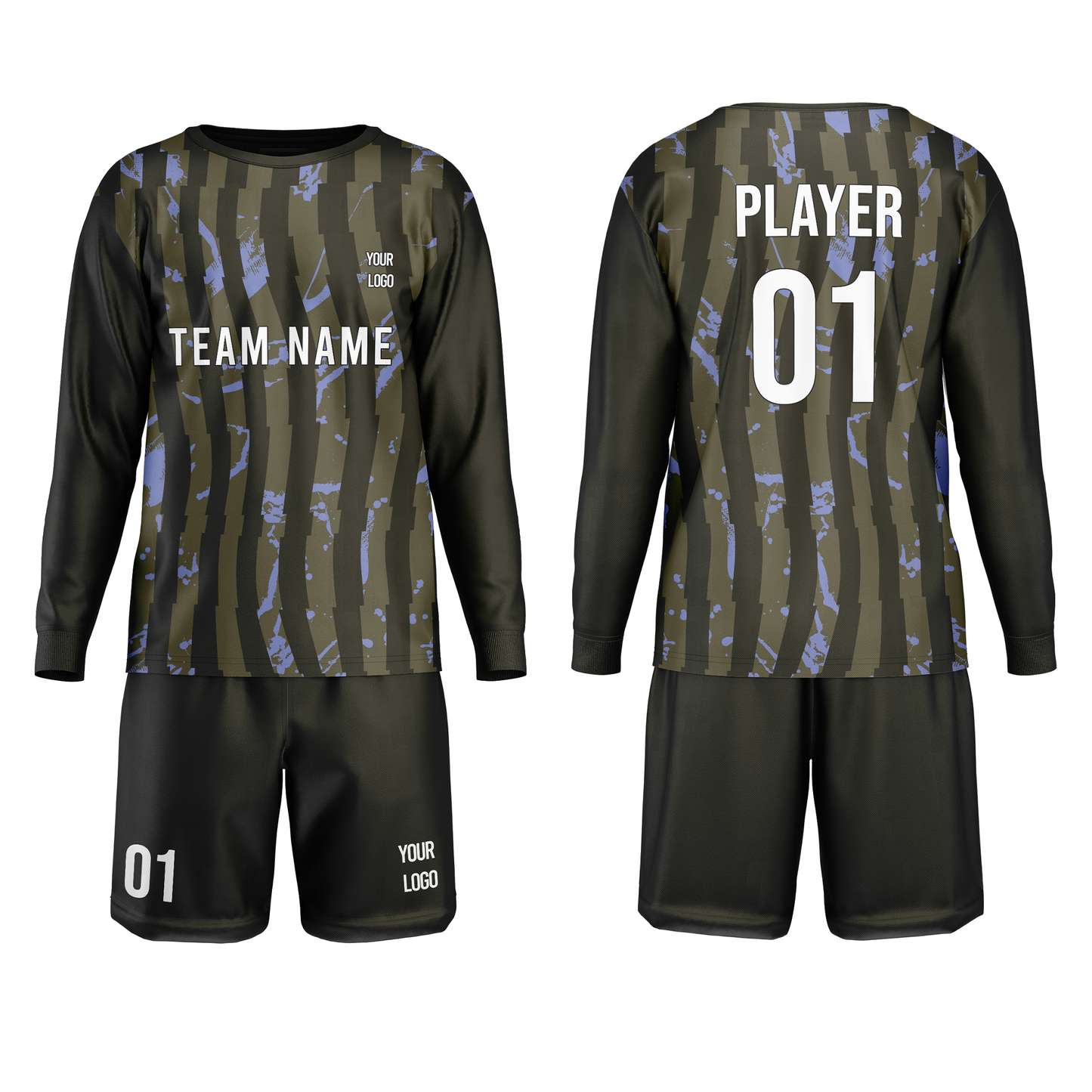 Custom Soccer Goalkeeper Uniform - Wave Stripe Custom Kit