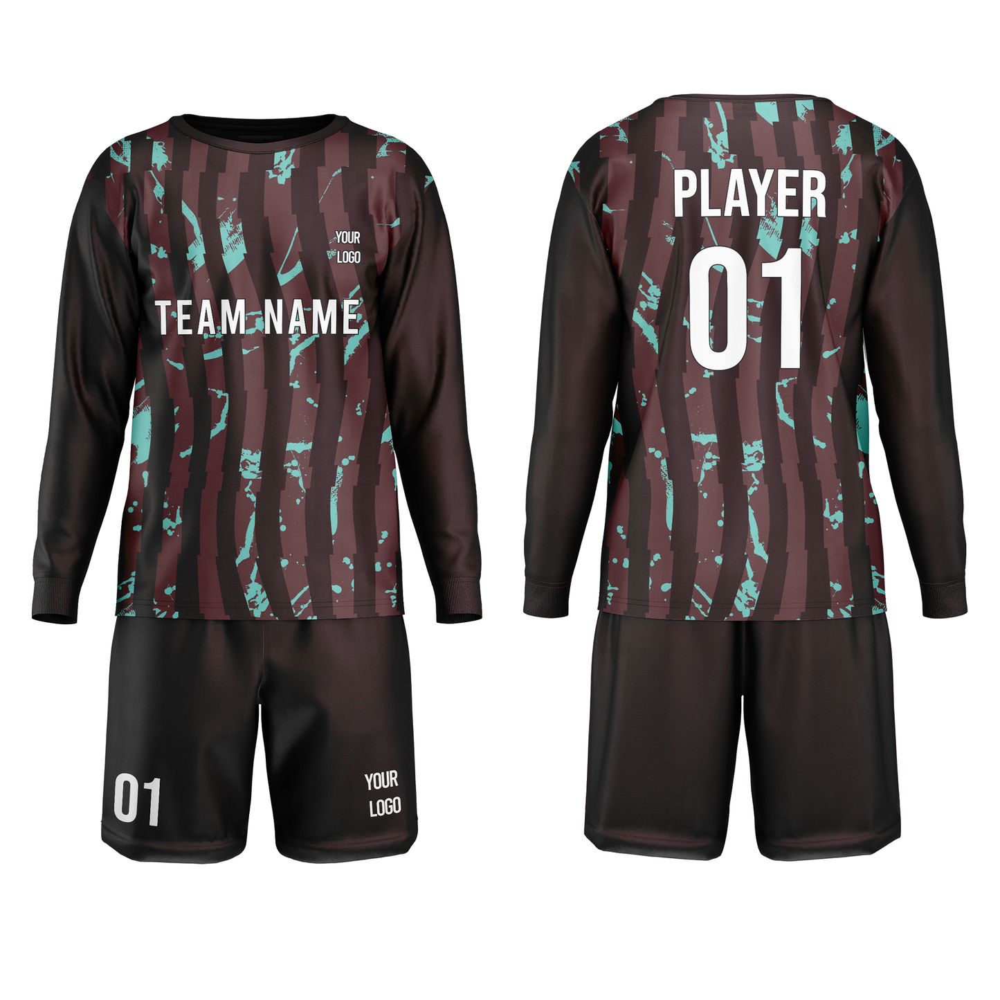 Custom Soccer Goalkeeper Uniform - Wave Stripe Custom Kit