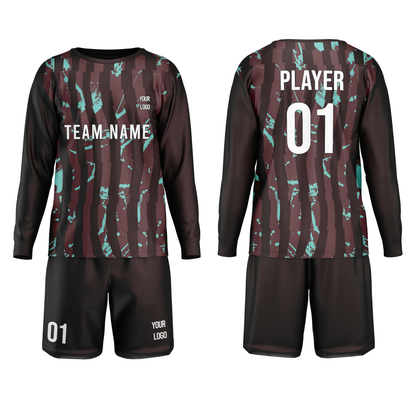 Custom Soccer Goalkeeper Uniform - Wave Stripe Custom Kit