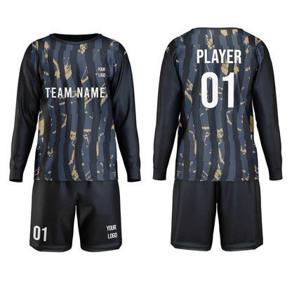 Custom Soccer Goalkeeper Uniform - Wave Stripe Custom Kit