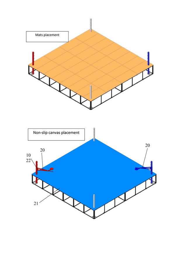 AIBA Approved Boxing Ring – RRP Model with High-Quality Steel Pipes and Wooden Platform